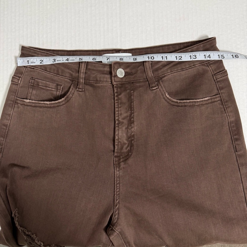 Blakeley Distressed Mocha Brown Jeans - Picture 5 of 8